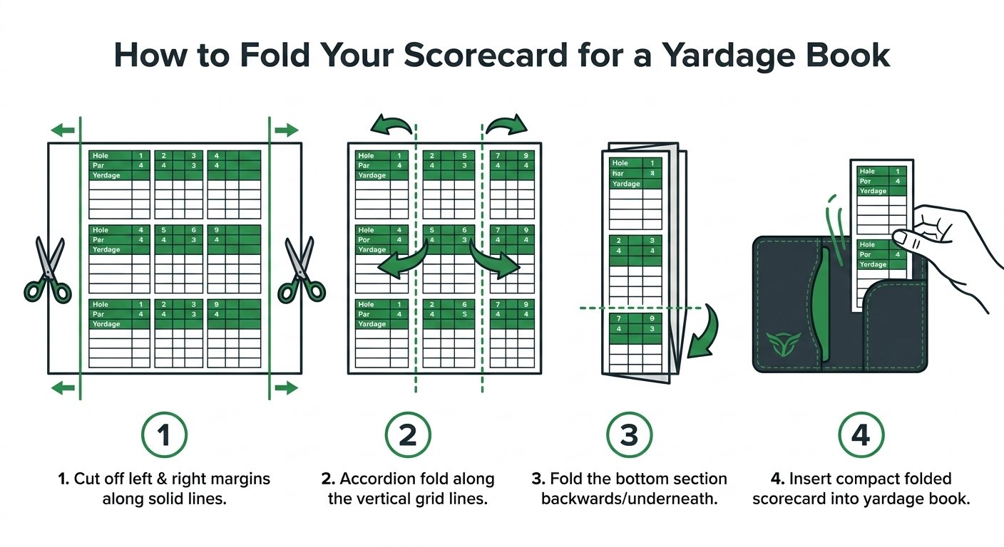 How to Fold CoreGolf Scorecard